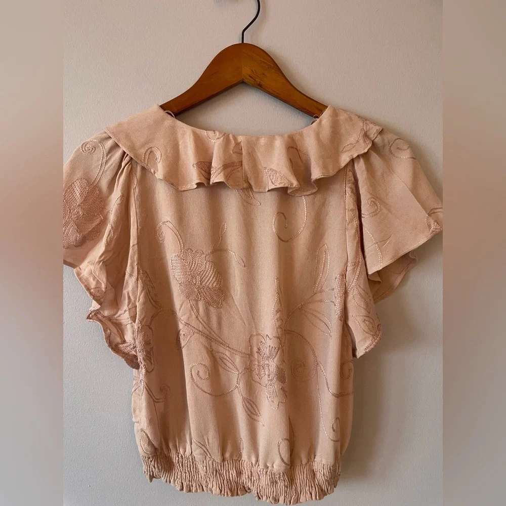 ASTR Women's Pink Ruffle Top - Picture 5 of 5